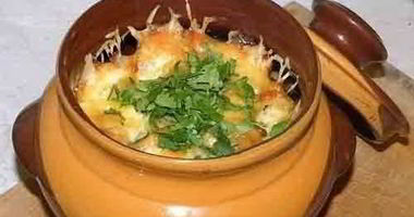 Рецепт Шампиньонов с картошкой в горшочках