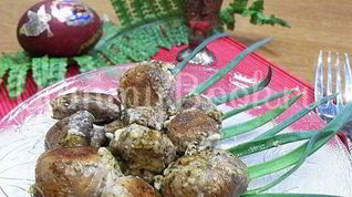 Рецепт Шампиньонов, запеченных на костре