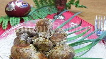 Рецепт Шампиньонов, запеченных на костре