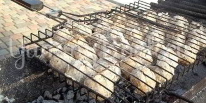 Рецепт шампиньонов, запеченных на костре