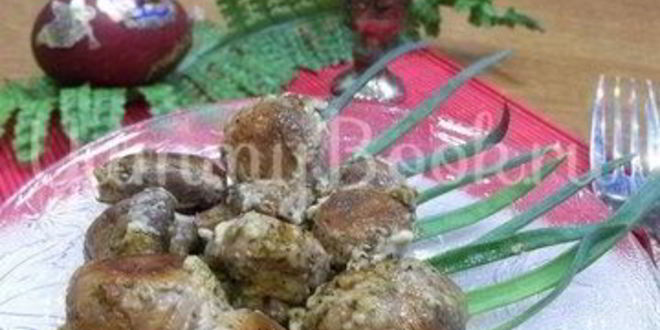 Рецепт шампиньонов, запеченных на костре