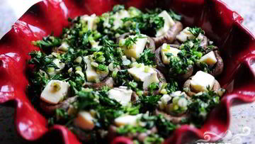 Рецепт Запеченных грибов с сыром бри