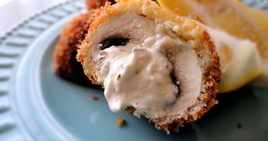 Рецепт Жареных фаршированных шампиньонов