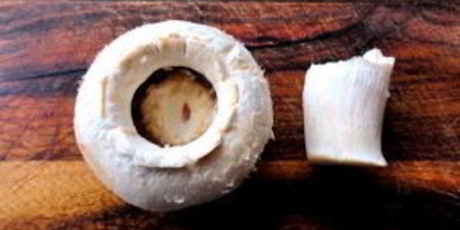 Рецепт жареных фаршированных шампиньонов