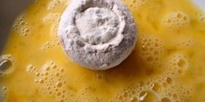 Рецепт жареных фаршированных шампиньонов