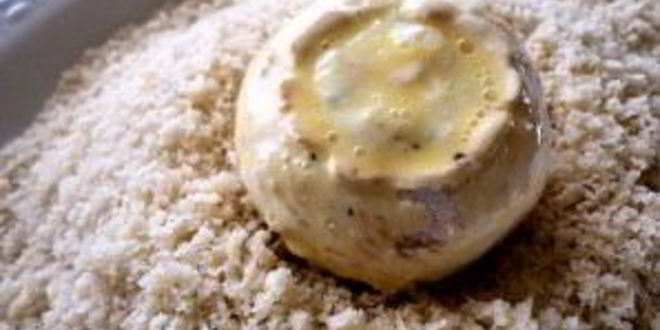 Рецепт жареных фаршированных шампиньонов