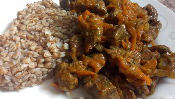 Рецепт Гуляша из говяжьего сердца