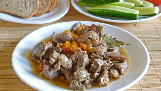 Рецепт гуляша из куриной печени