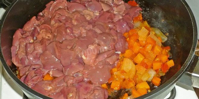 Рецепт гуляша из куриной печени