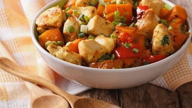 Рецепт гуляша из курицы со сладким перцем