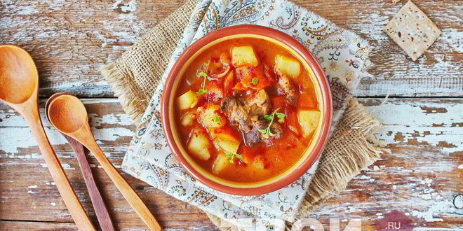 Рецепт Гуляша из печени говяжьей