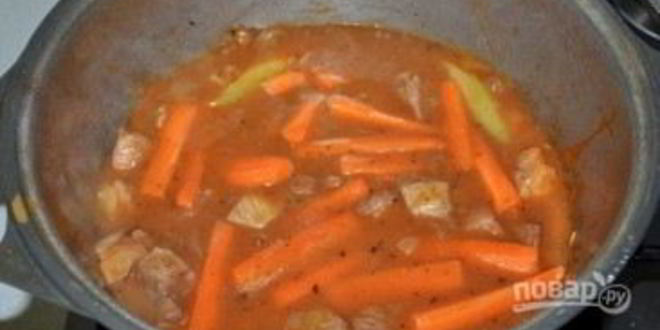 Рецепт гуляша с красным вином