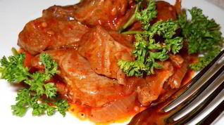 Рецепт Гуляша телячий в томатном соусе