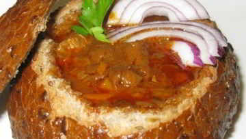 Рецепт Супа-гуляша в хлебе