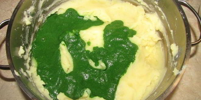 Рецепт картофельного пюре со шпинатом