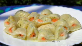 Рецепт Картофельных клецек с форелью и укропом