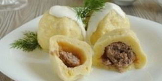Рецепт клецек картофельных с мясом