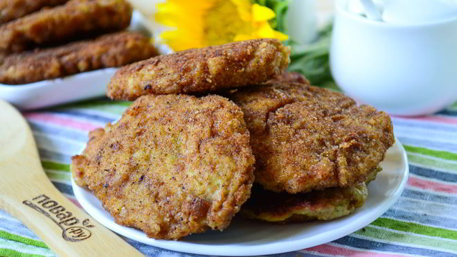 Рецепт котлет из кабачков и фарша жареные