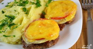 Рецепт Котлет в духовке с помидорами