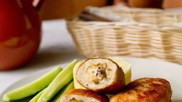 Рецепт Куриных котлет с грибами и сыром