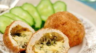 Рецепт Куриных котлет с сырной начинкой