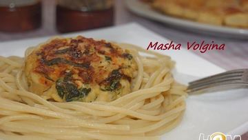 Рецепт Рубленных куриных котлет с фетой и шпинатом