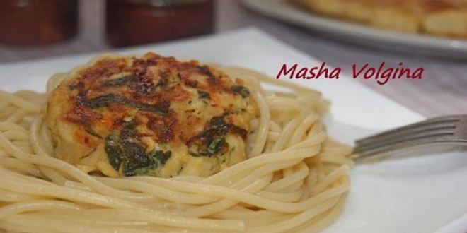 Рецепт Рубленных куриных котлет с фетой и шпинатом