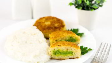 Рецепт Рыбных котлеток с зеленым горошком