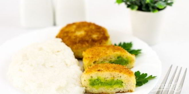 Рецепт Рыбных котлеток с зеленым горошком