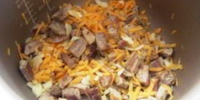Рецепт лапши с мясом в мультиварке