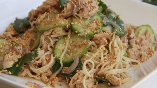 Рецепт лапши somen с тунцом