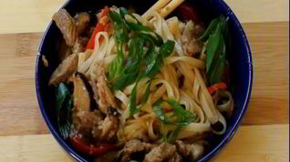 Рецепт Лапши удон со свининой и овощами