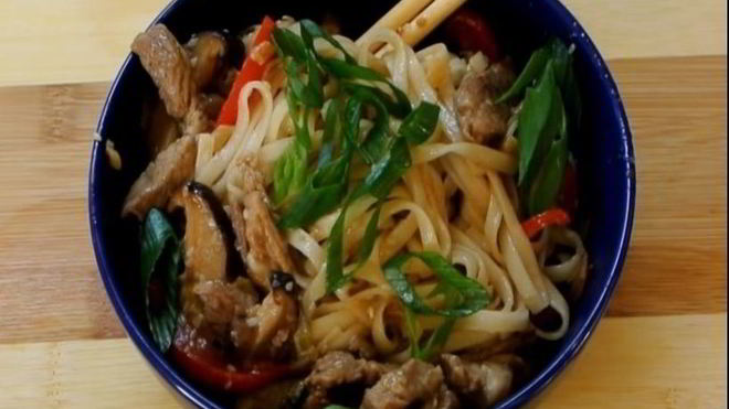 Рецепт лапши удон со свининой и овощами