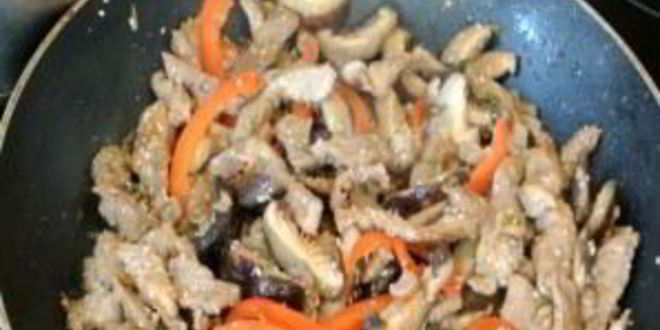 Рецепт лапши удон со свининой и овощами