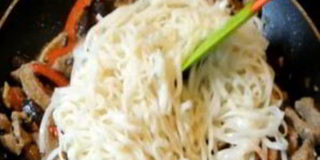 Рецепт лапши удон со свининой и овощами