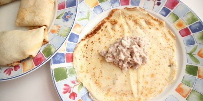 Рецепт блинной лазанья с индейкой