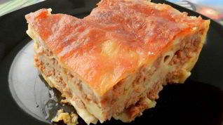 Рецепт Быстрой мясной многослойной лазанья с творогом