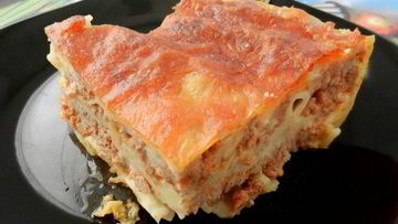 Рецепт Быстрой мясной многослойной лазанья с творогом