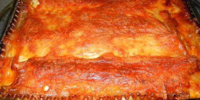 Рецепт быстрой мясной многослойной лазанья с творогом