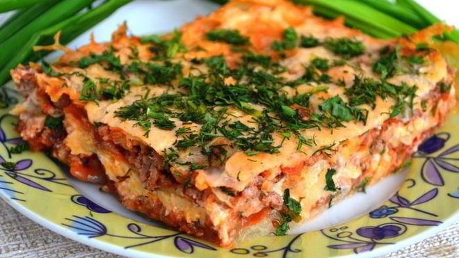 Рецепт капустной лазанья