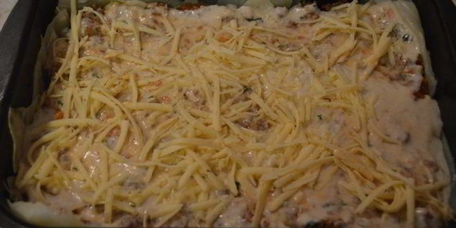 Рецепт капустной лазанья