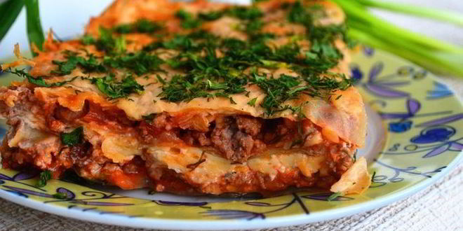 Рецепт капустной лазанья