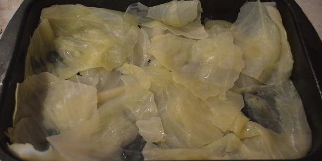 Рецепт капустной лазанья