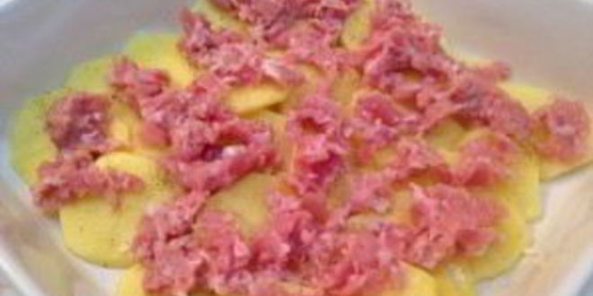 Рецепт картофельной лазанья с фаршем