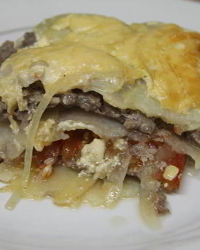 Рецепт картофельной лазанья