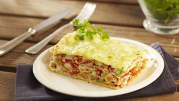 Рецепт Лазаний из тунца и помидоров с сыром моцарелла