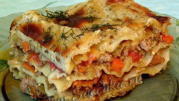 Рецепт Лазаний с фаршем и баклажанами