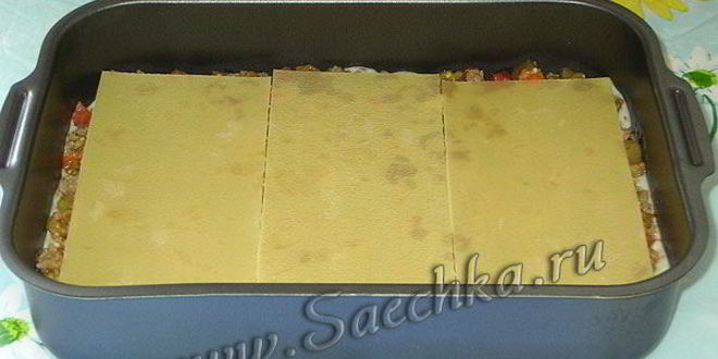 Рецепт лазаний с фаршем и баклажанами