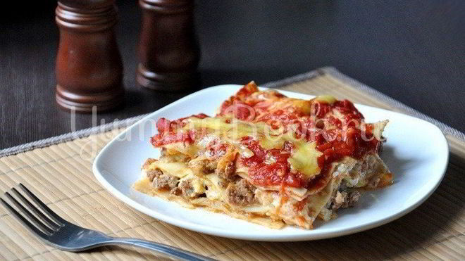 Рецепт лазаний с фаршем