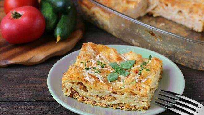 Рецепт лазаний с куриным фаршем